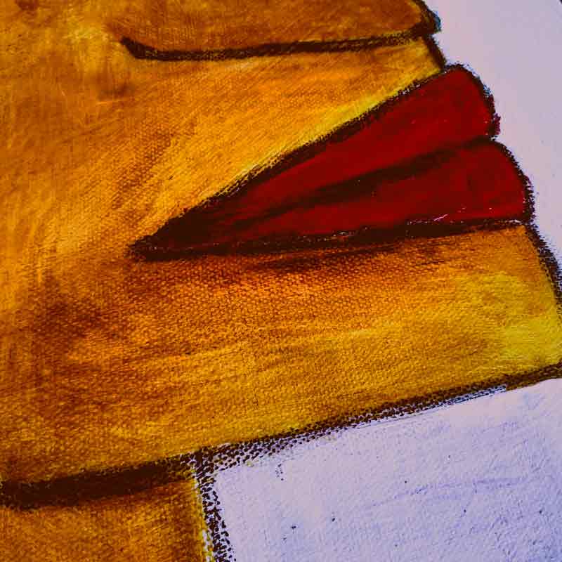 Tracce di acrilico colorato in dettaglio